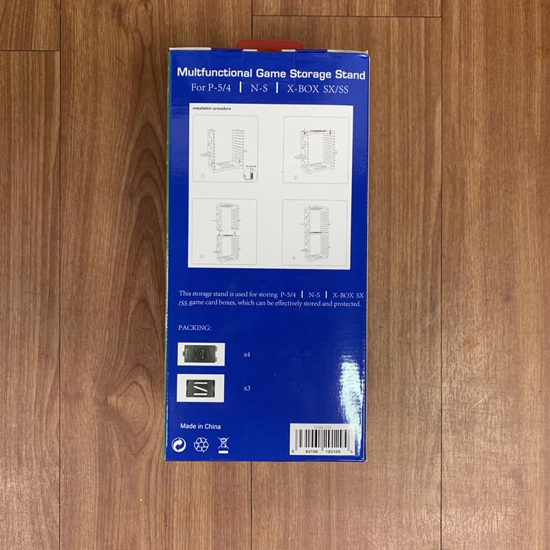 Dual-Layer-Aufbewahrungsregal für Spiele-Discs und Controller für Switch/XBOX/PS4/PS5 – Modell HBS-259