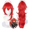 Anime Wig Genshin Impact Diluk Cos Dawn Winery's Expensive Son Red Long Hair Wigs