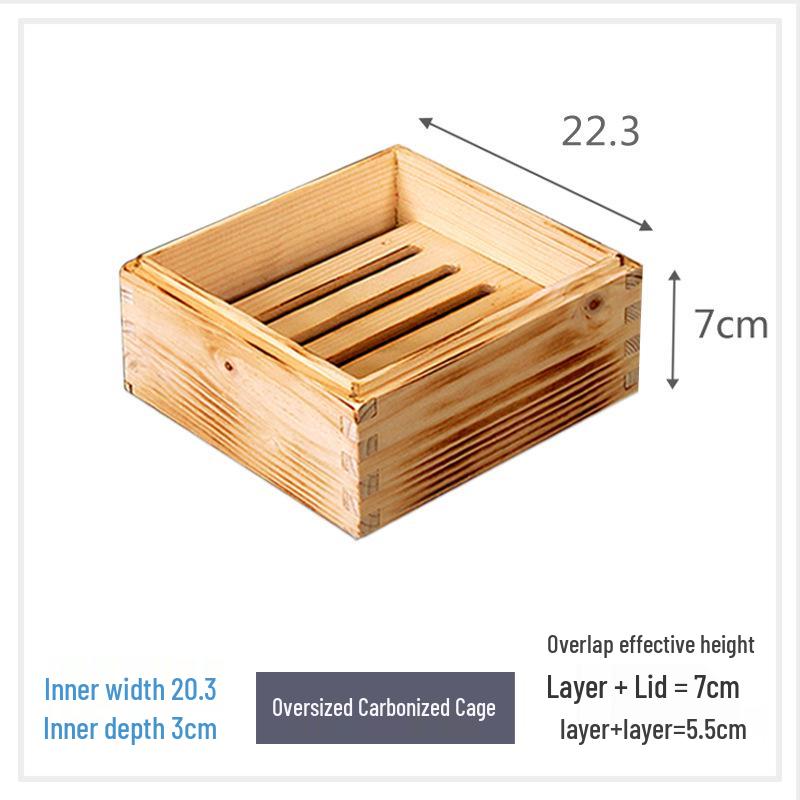 Cedar Wood Dim Sum Steamer Basket - Square Xiaolongbao & Rice Rack for Cantonese Tea