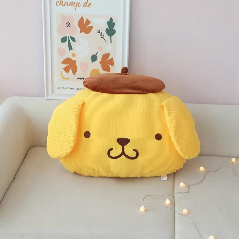 Cute Cinnamoroll & Pompompurin Plush Pillow Headrest for Car/Home
