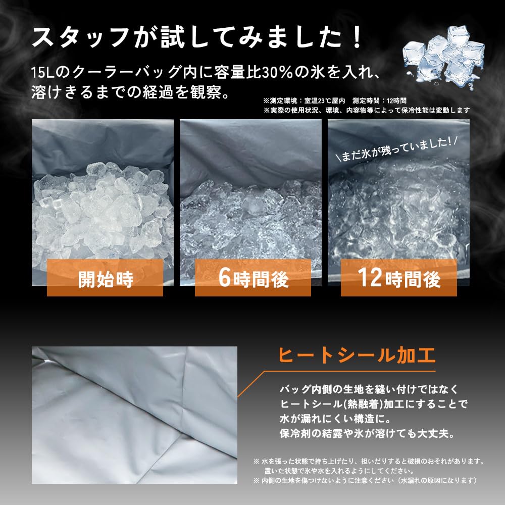 Iris Plaza Soft Cooler Insulated Ice Perfect for and Carrying Box, Bag, Small, 15L, Foldable, Black, Box, Camping, Picnics,