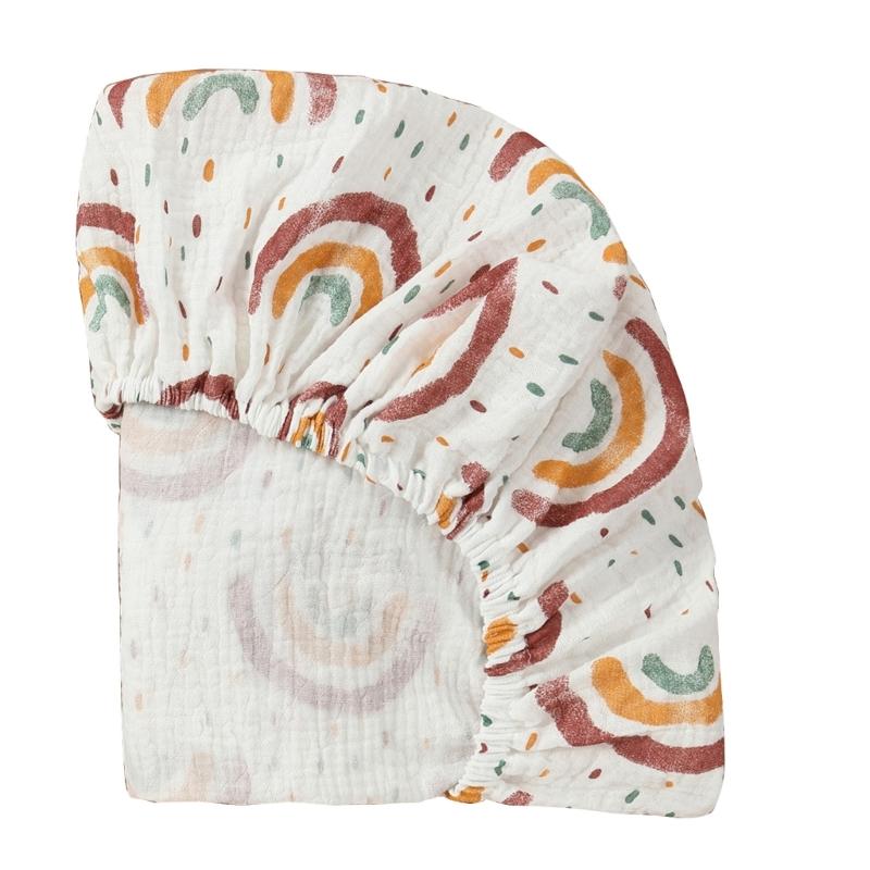 Breathable Baby Bassinet Sheets Removable Cradles Fitted Sheet Changing Mat Cover Protectors for Newborn Infant Cribs