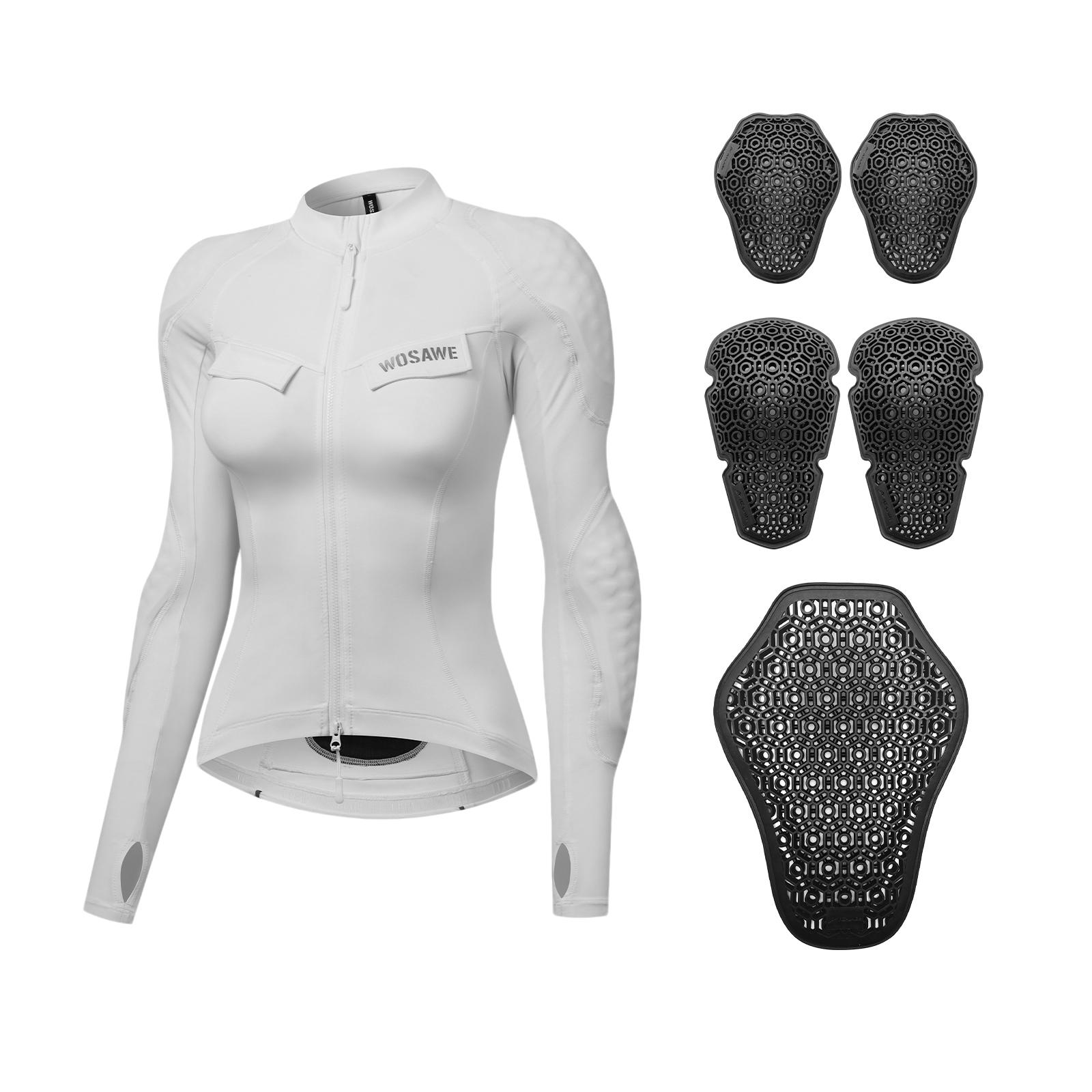

Жіноча мотоциклетна куртка WOSAWE для бездоріжжя, облягаюча, модна, приємна до шкіри, еластична, дихаюча, швидковисихаюча M білий