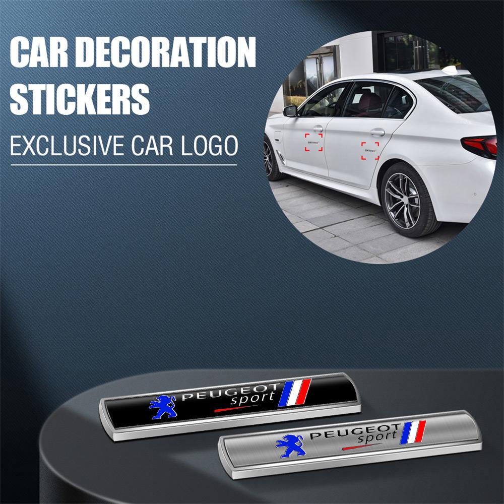 3D Metal Car Body Trunk Emblem Stickers Badge Decoration Decal Accessories For Peugeot 408 2008 3008 206 207 208 307 308 508 107
