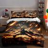 Fiery Warrior Scene Bedding Duvet Cover Sets Duvet Covers Pillowcases Gifts (1 * Duvet Cover 2 * Pillowcases, Without Duvet Insert)