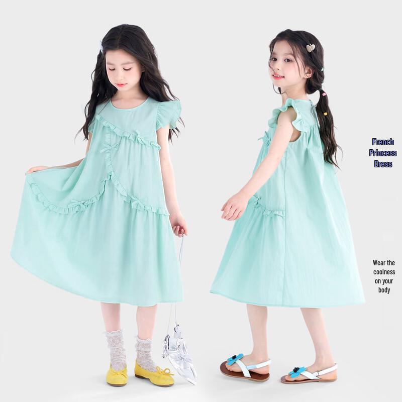 Girl s Summer Flutter Sleeve Princess Dress 150