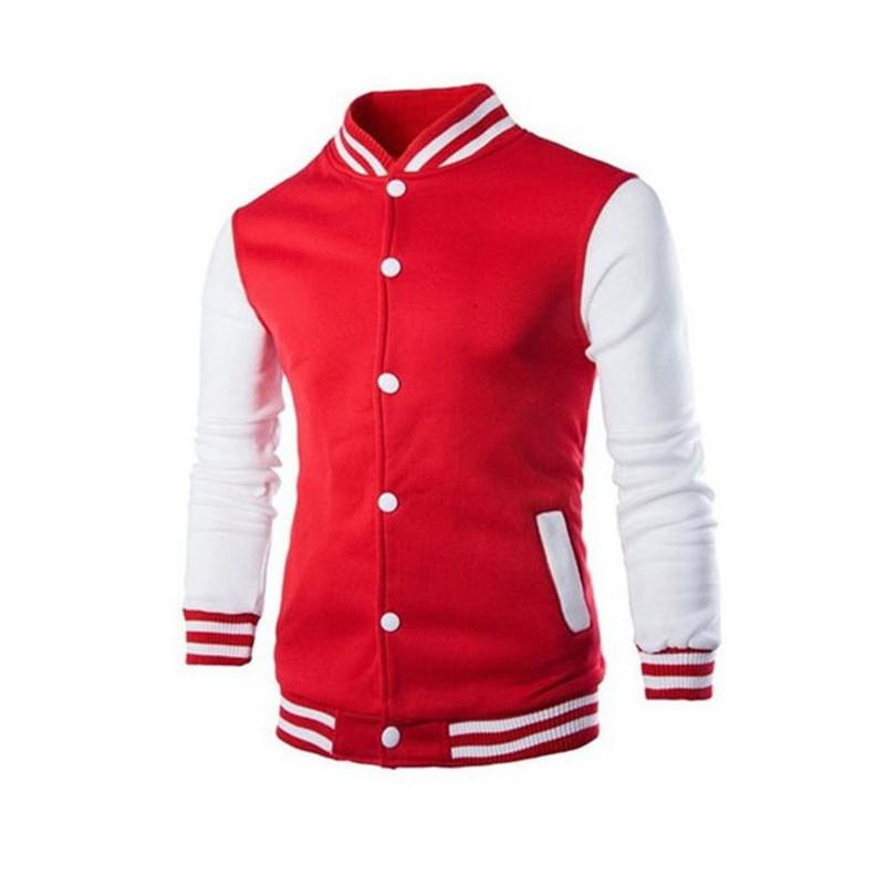 Men S Hooded Baseball Jacket Slim Fit Cardigan Sport Casual Wear