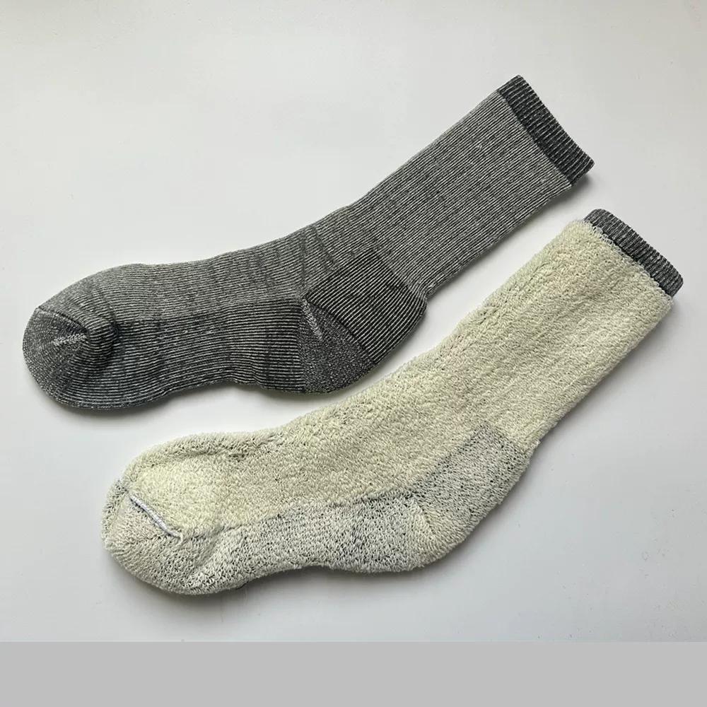 80% Mernu Wool Fall and Winter Heattech Men's and Women's Long Tube Extra Thick Fluffy Loop Sweat Socks Outdoor Snow Cold Socks