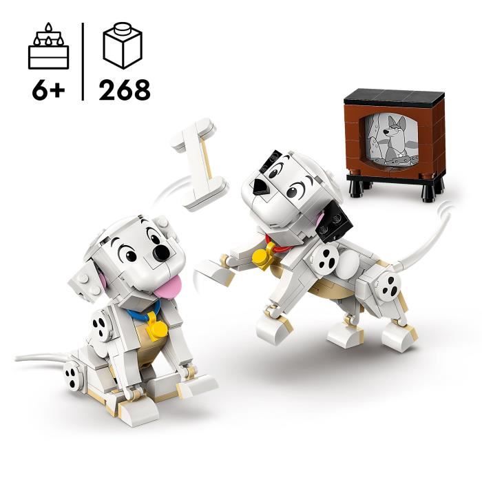 Lego disney 43271 lucky et penny, les chiots des 101 dalmatiens - jeu dès 6 ans