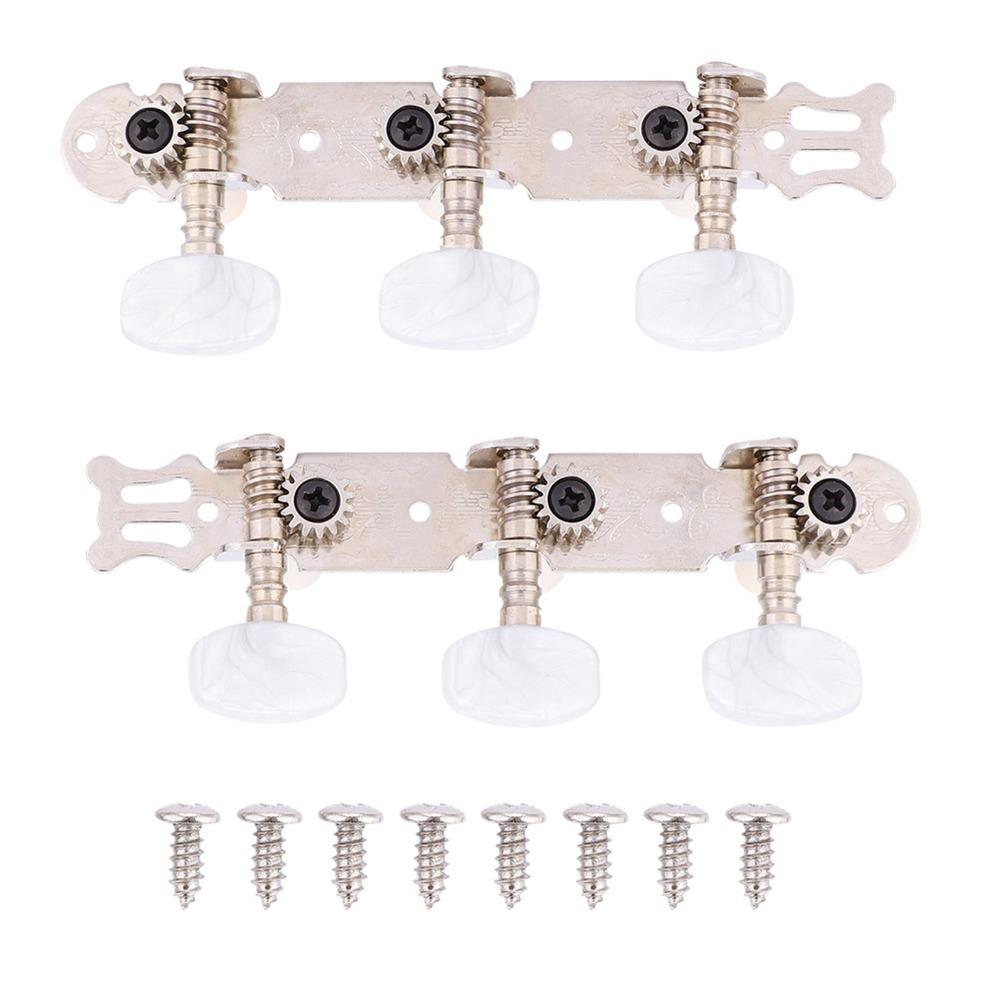 3L 3R Layout Guitar Tuning Pegs Silver Color Classical Guitar Tuning Keys For Guitar Parts