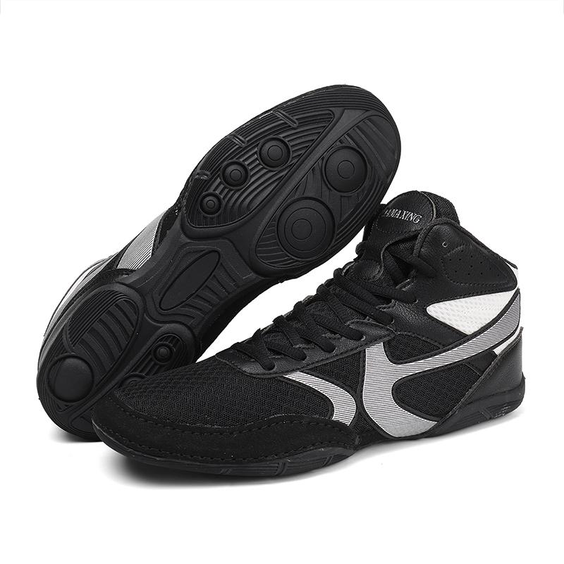 2025 Hot Selling Professional Rebound Wrestling Shoes Competitive Comfortable Boxing Shoes Foot Protecting Outdoor Sports Shoes