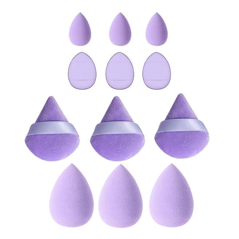 15/12/9pcs Makeup Sponge Puff Mini Finger Powder Puffs Cosmetic Foundation Sponges Triangular Powder Puffs Make Up Accessories