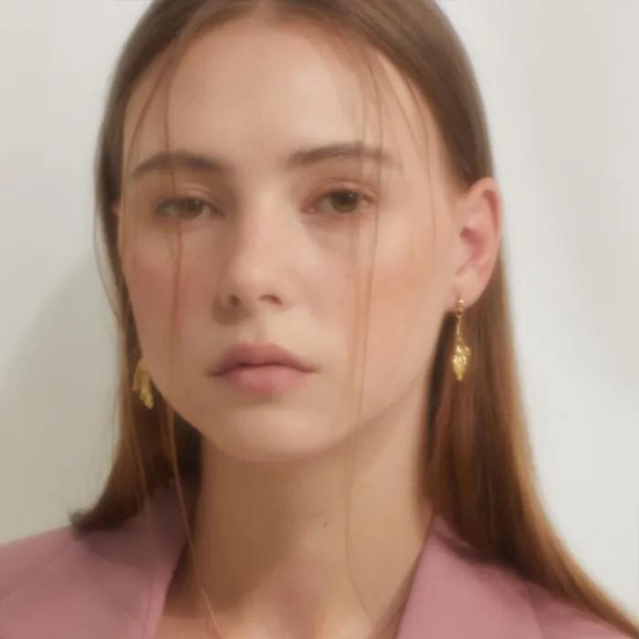 Dry Flower Earring_ E18[Gold]