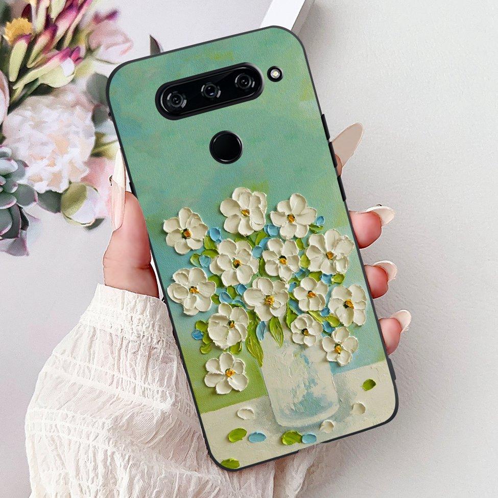 Funda For LG V40 ThinQ Case Cover Silicone Luxury Fashion Cute Cat Cool Shockproof Bumper Casing For LG V405 LM-V405 LM-V409N