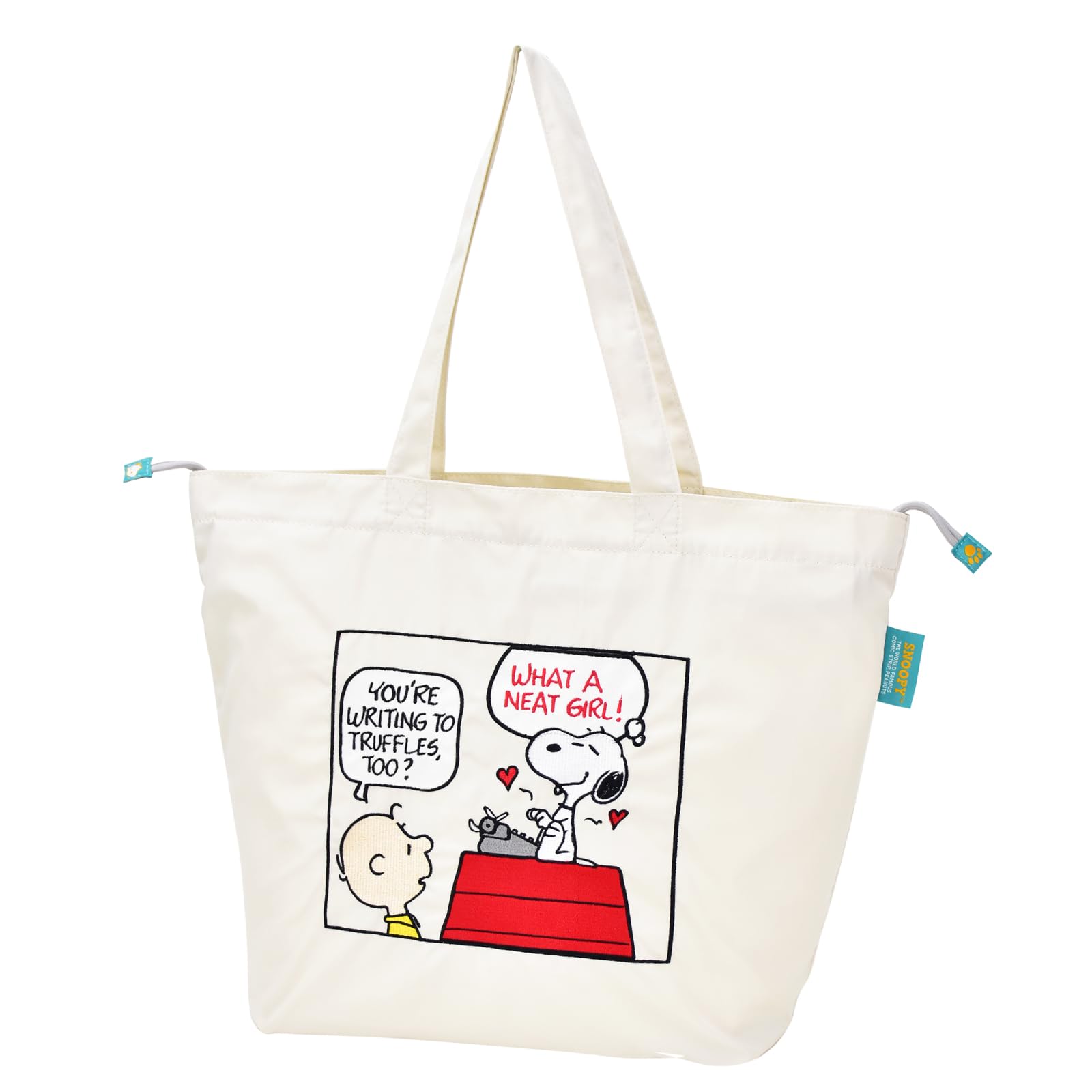 

Marimo Craft Snoopy Tote Drawstring A4 Perfect for and Suitable for and Cute Character Bag, 2-Way Tote, Large, Size, Commuting, School, Travel,