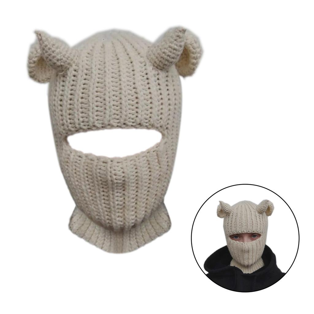 Winter Face Mask Ski Mask Warm Knitted Balaclava for Men Womens Windproof Face Cover for Outdoor Party