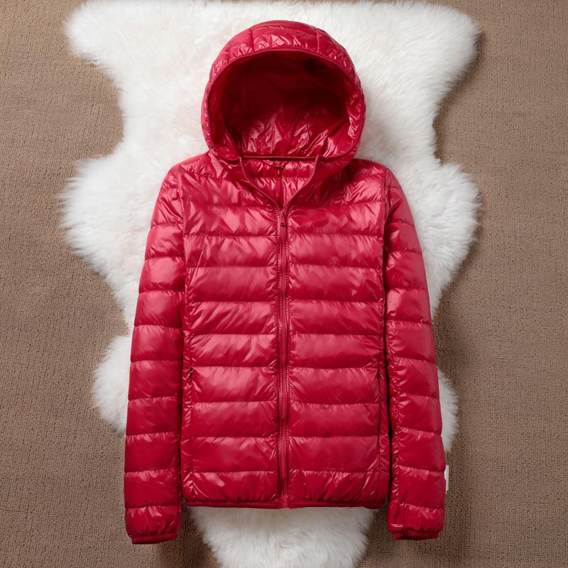 Damen Ganzjahres Ultra Leichte Packbare Daunenjacke Wasser- und Windabweisend Atmungsaktiver Mantel Damen Gelb Kapuzenjacken Jacken