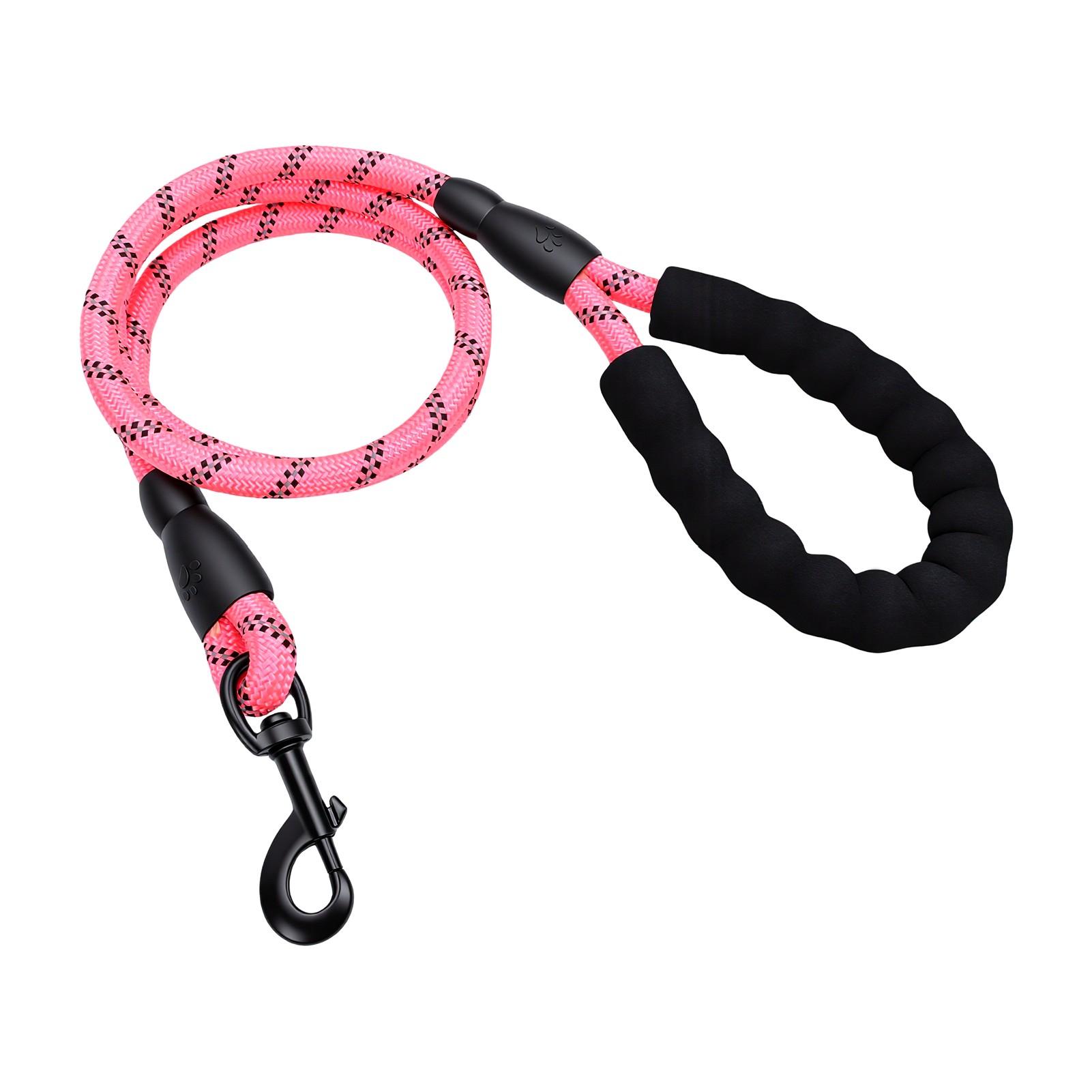 Dog Leash with Comfortable Padded Handle Reflective Threads Leash for Pet Outdoor Walking Training