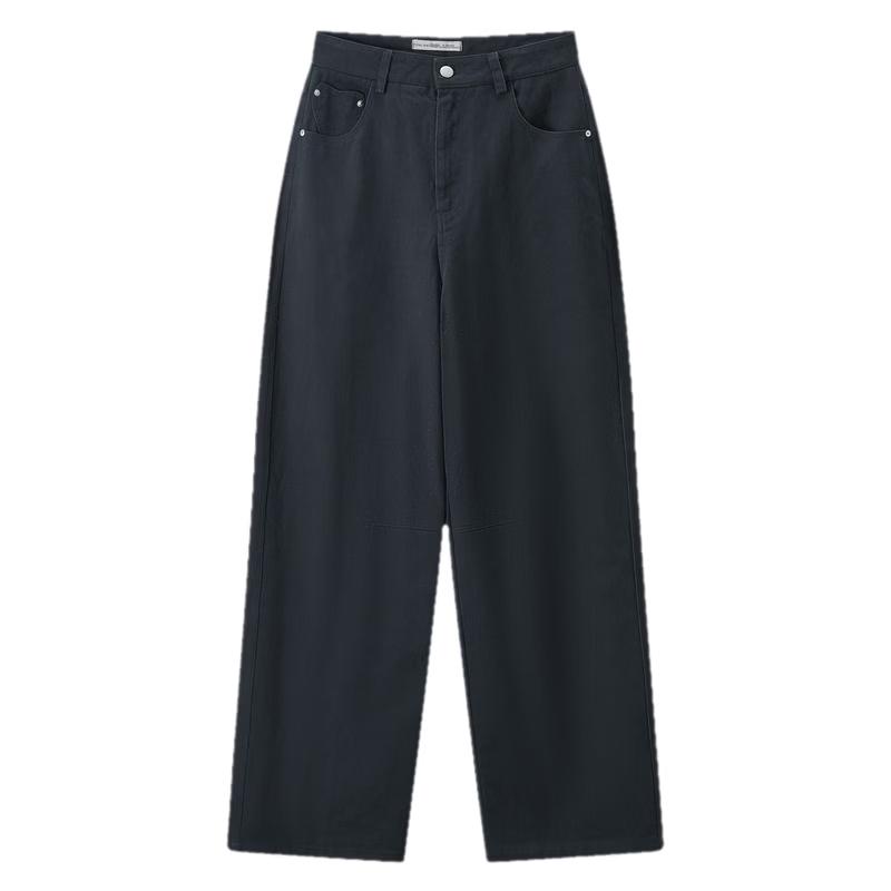 TonLion Women's High-Waist Wide-Leg Curved Casual Pants