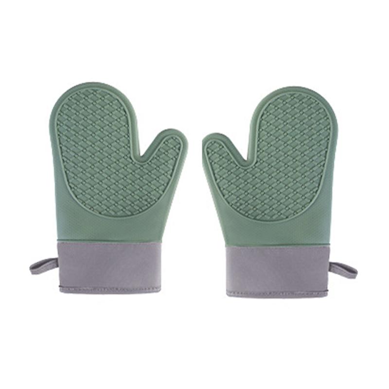 

2 шт. Силиконовые перчатки, утолщенные изоляционные перчатки, противоскользящие термостойкие прихватки для духовки, подвесные кухонные принадлежности для выпечки, прихватки для микроволновой печи