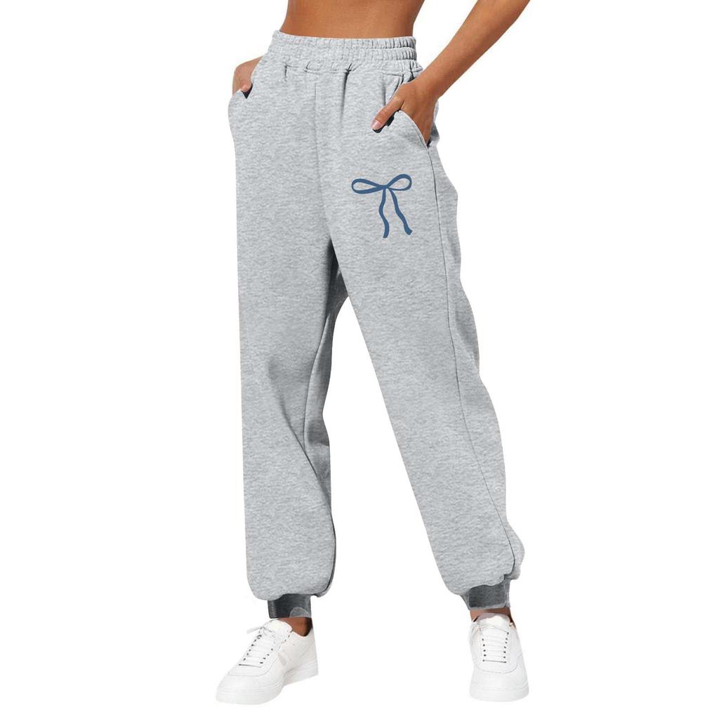 Damskie zimowe spodnie dresowe Jednokolorowe spodnie na co dzień Damskie polarowe spodnie dresowe Proste spodnie z szerokimi nogawkami