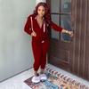 2024 Autumn Hot-Selling Women's Solid Color Hoodie Sweatshirt Sportswear Two-Piece Set