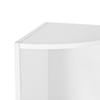 VASAGLE 4-Tier Corner Shelf Unit, Freestanding Display Storage Shelves and Wooden Bookcase, for Kitchen, Bedroom, Living Room, Study, White
