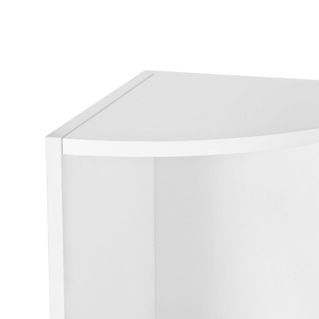 VASAGLE 4-Tier Corner Shelf Unit, Freestanding Display Storage Shelves and Wooden Bookcase, for Kitchen, Bedroom, Living Room, Study, White