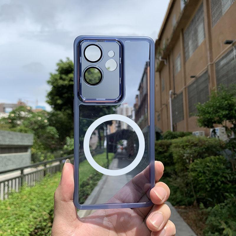 For OPPO Realme GT 6 6T 5 Pro 3 Case Soft TPU Transparent Magnetic Lens Protective Back Cover Case For Realme GT Neo 6 Se 5 3T 3