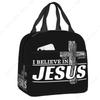 Jesus Biblical Insulated Lunch Bag for Women Religious Christian Resuable Cooler Thermal Food Lunch Box School Work Picnic Bags