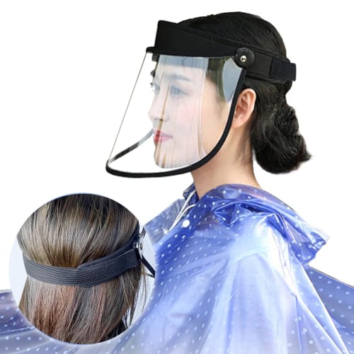 

GOKEI Rain Visor, Clear, for Cycling, Keeps Face Dry, Covers Ears, Wide Brim, Transparent, Rain Visor, Perfect for Rainy Season and Rainy Days, Can be