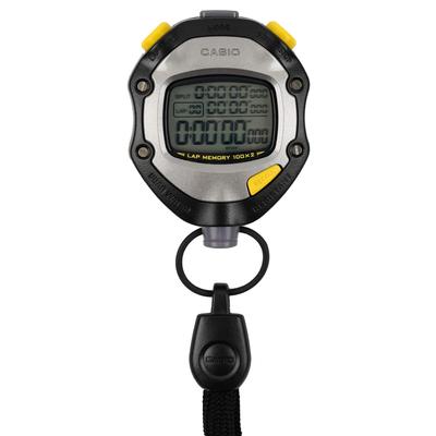 CASIO Stopwatch with Lap Time and Split Time Dual 5 ATM Water Operation Sound Mute Black Measurement, Memory, Resistance, Switch, HS-70W-1JH