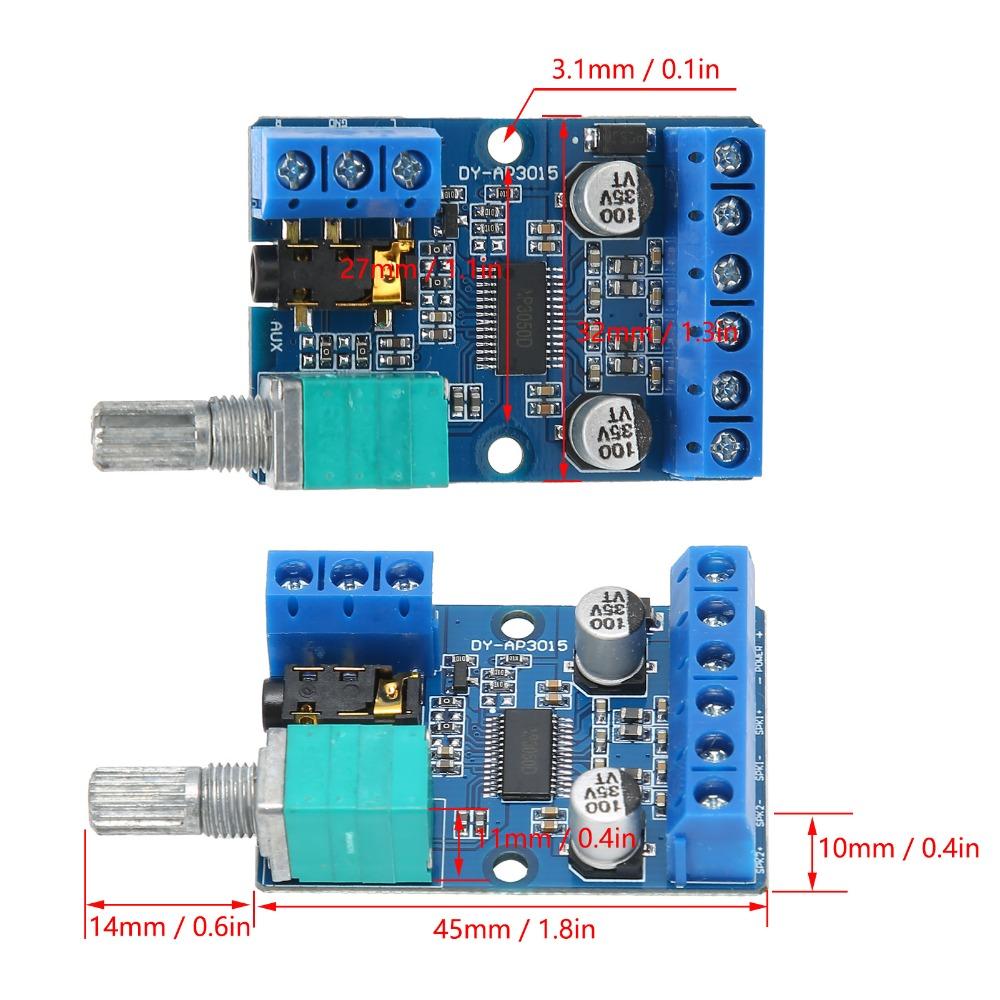 30Wx2 Stereo Digital Power Amplifier with Volume Control High-Power Amplifier Board DIY Module
