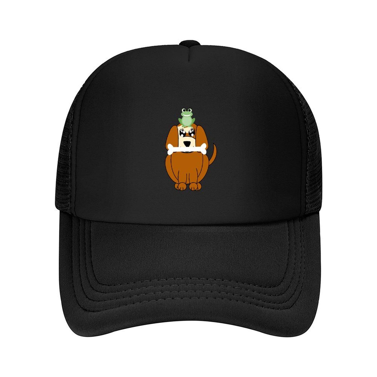 dog with frog Baseball Cap Streetwear Luxury Brand New In The Hat western Hat Mens Baseball Womens