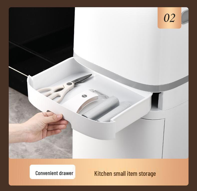 Premium Kitchen Trash Can with Lid, Pedal, and Waste Sorting