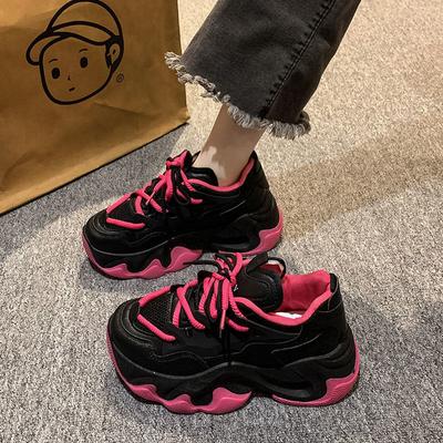 Thick-soled Paris Daddy Shoes for Women Show Small Feet 2025 New Lightweight Breathable Shoes Sneakers for Women