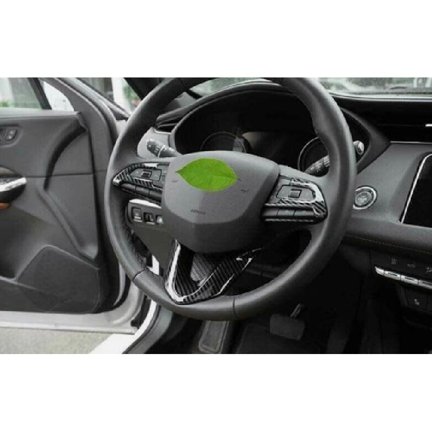 For Cadillac CT5 -25 ABS Carbon Fiber Steering Wheel Button Frame Cover Trim