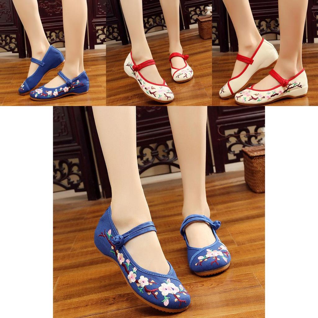 Certainly Are 10 Descriptive Keywordrich Titles For The Women Vintage Chinese Traditional Plum Blossom Canvas Embroidery Flat Loafers Each Over 70