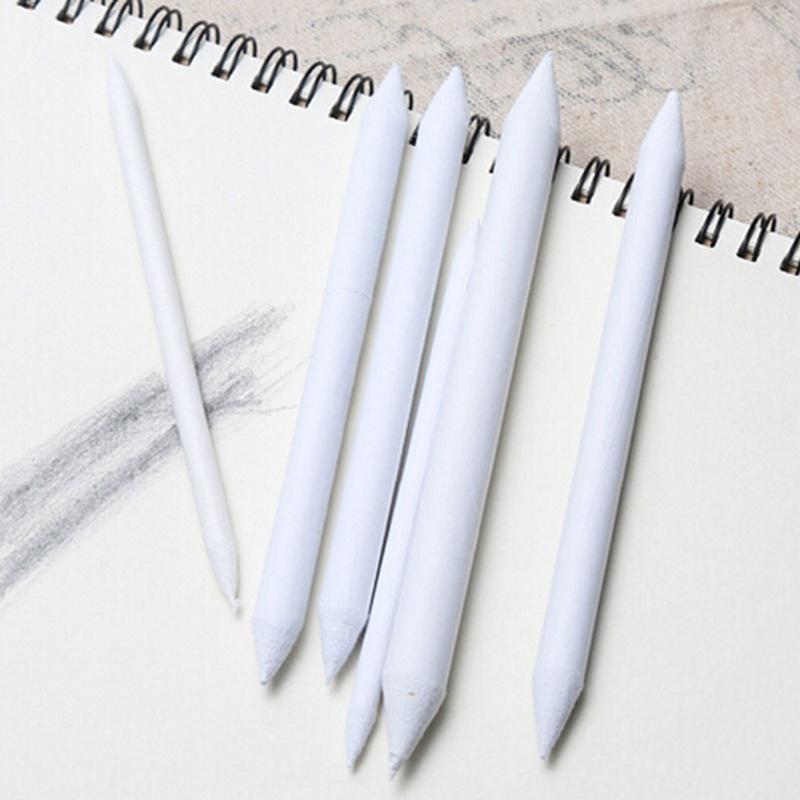 6pcs/set Blending Smudge Stump Stick Tortillon Sketch Art White Drawing Pen Tool Rice Paper