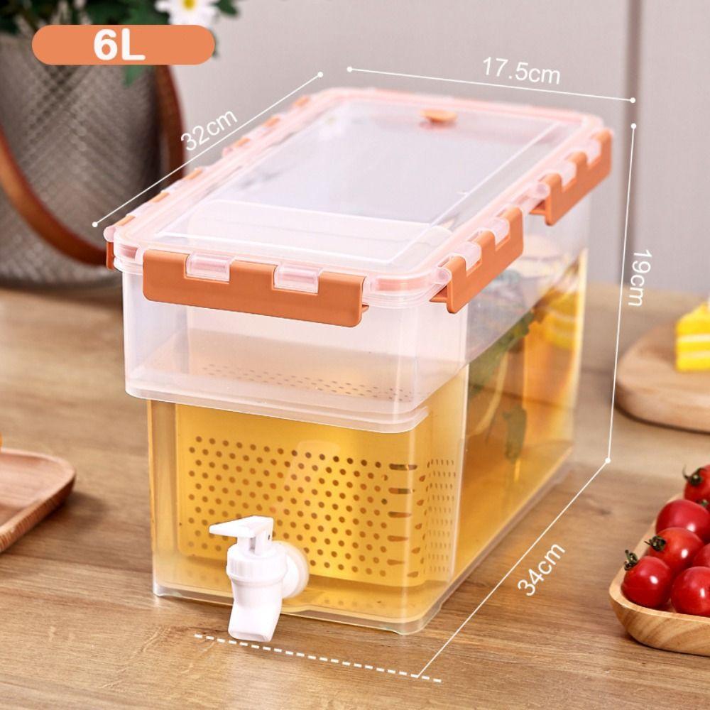 3.5/6L Konvice na studenou vodu s kohoutkem Průhledná džusová nádoba Nová lednicová konvice na studenou vodu Léto