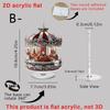 Christmas Go Round Decoration 2D Traditional Flat Collectible Christmas Decoration Merry Go Round Party Decor For Window