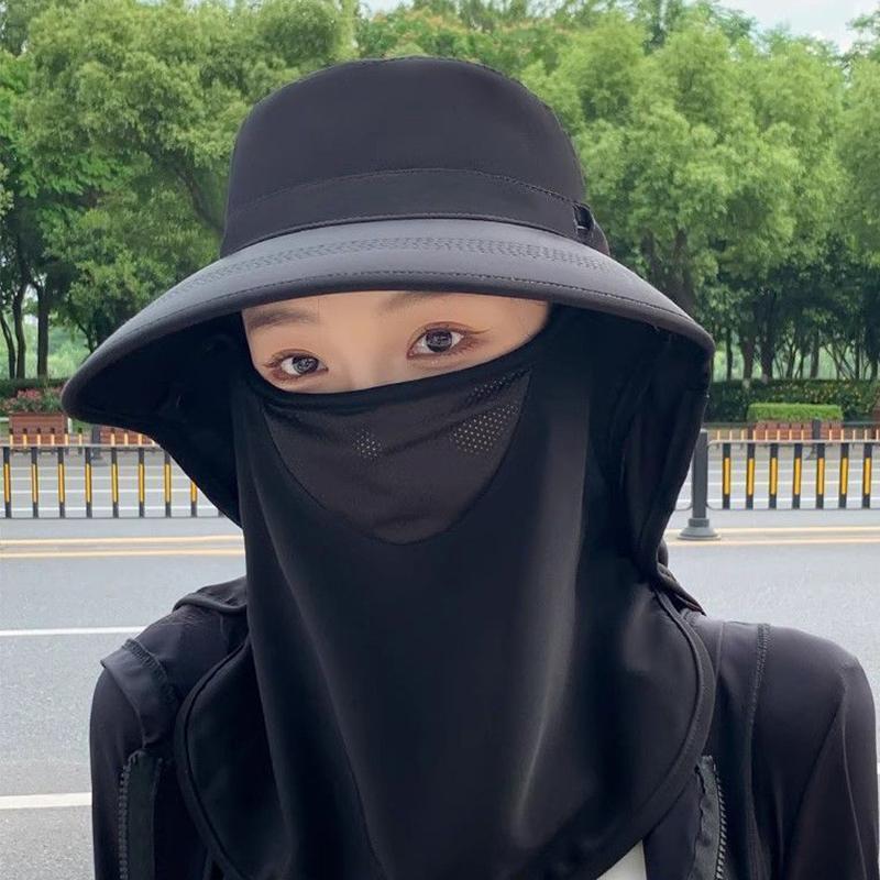 Breathable Uv Protection Sun Hat With Face Cover And Neck Flap For Women Summer Outdoor Fishing Hiking Gardening Wide Brim Cap