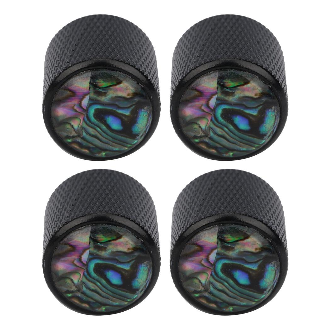 4 ks Elektrický basový knoflík Dome Metal High End Shell Intarzovaná zvuková regulace hlasitosti Kytarové díly