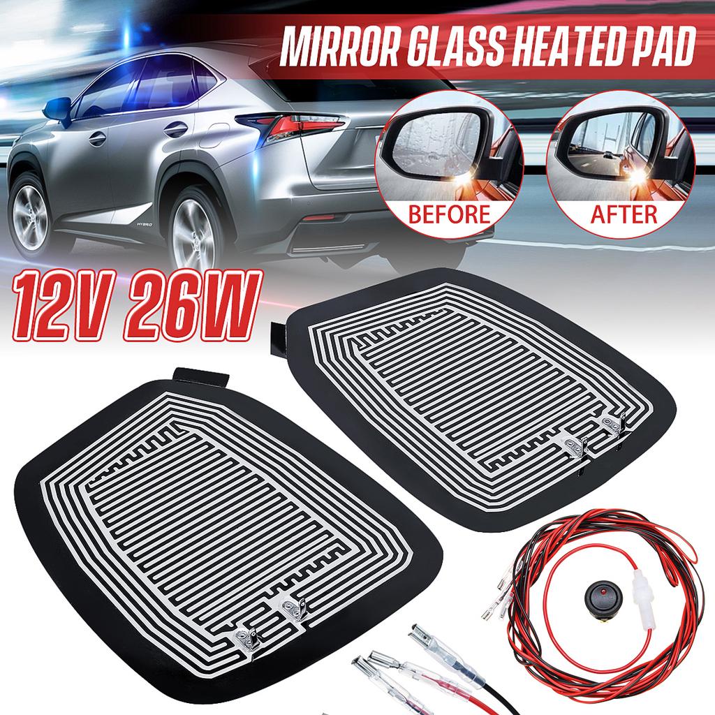 Buy 2 pcs Universal DC 12V Car Electric Mirror Glass Heated Pad Mat