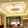 Photo Wall Paper European Style Gold Pattern Ceiling Murals Hotel Restaurant Living Room Luxury Wallpaper