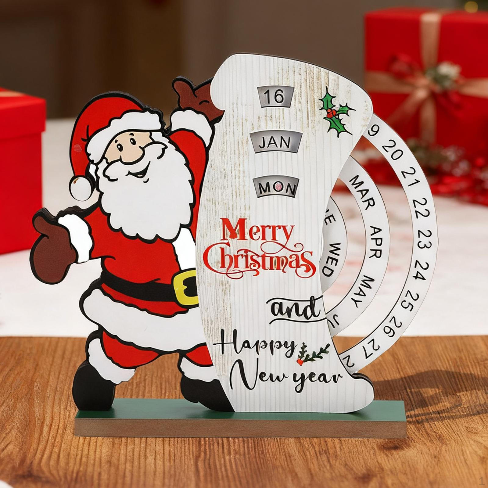 

Christmas Calendar Advent Unique Date Month Weekday Decoration Xmas Decor for Santa