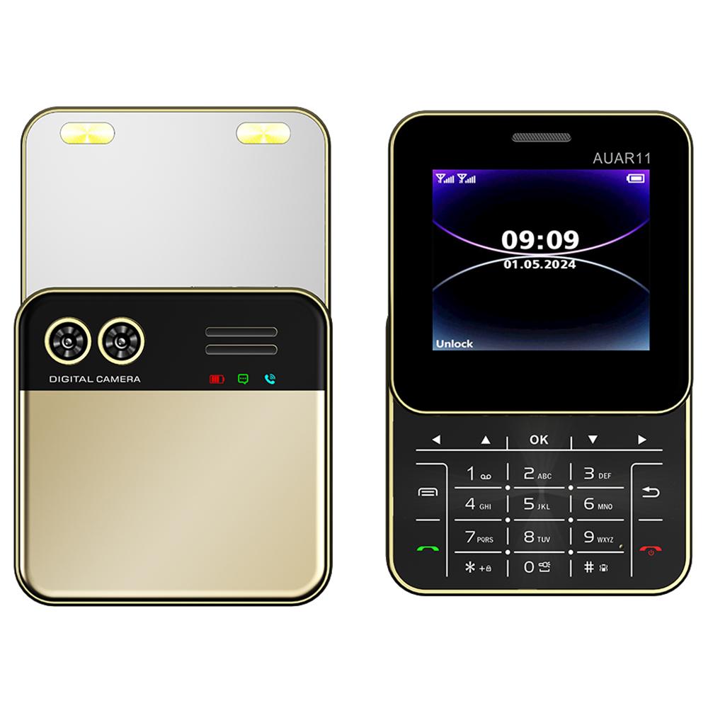 

AUAR11 Двосімка в режимі очікування Обертовий 2G телефон з 2,4-дюймовим кольоровим екраном Gold