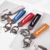 For Honda CB400 CB650 FCBF CBR25ORR CRF SH3O0 NC75O Metal Leather Motorcycle Emblem Keychain Keyring Pendants Auto Accessories ZP8