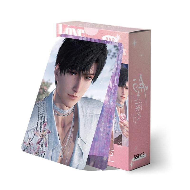 50 Pcs/Set Love And Deepspace Game Laser Lomo Card Caleb Sylus Zayne Xavier Characters Hd Photocard Fans Collection Cards