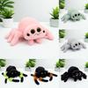 4-Eyed Spider Plush Toy Lifelike Tarantula Black Widow Spider Doll Soft Poisonous Insect Stuffed Toy Boys Birthday Gifts